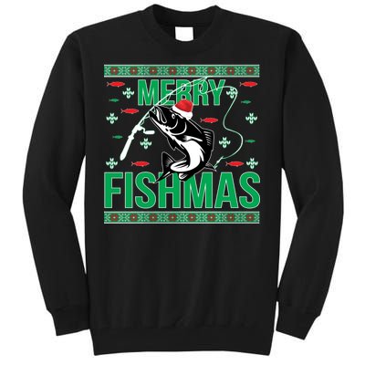 Merry Fishmas Tall Sweatshirt