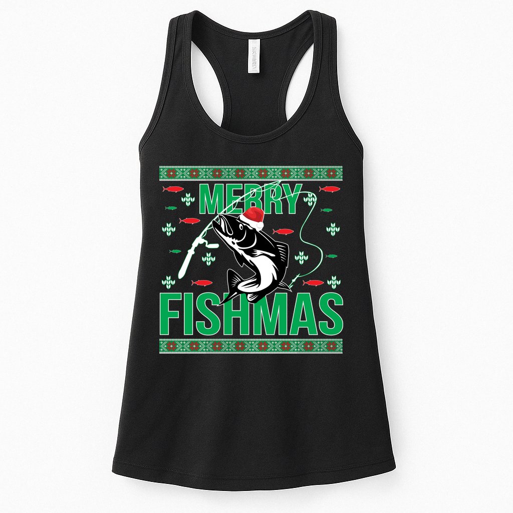 Merry Fishmas Womens Tank Top