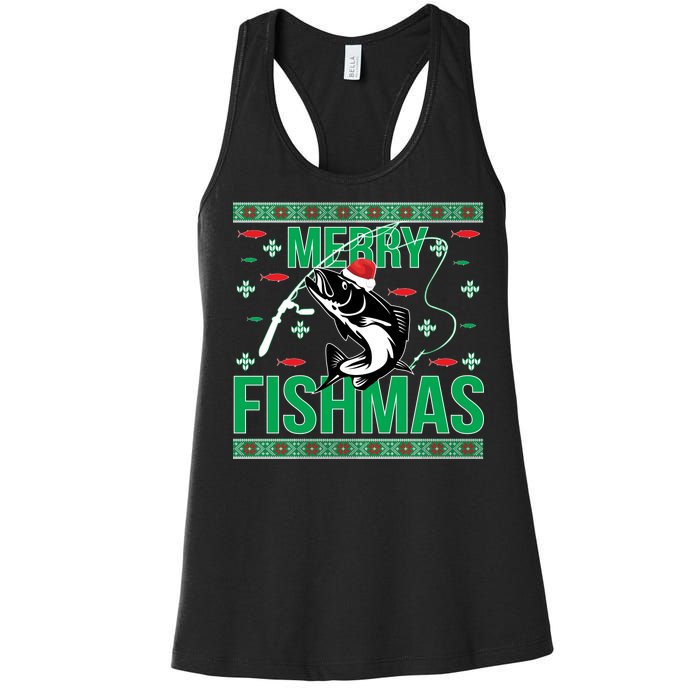 Merry Fishmas Women's Racerback Tank