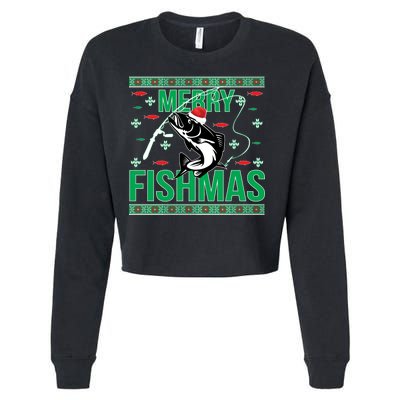 Merry Fishmas Cropped Pullover Crew