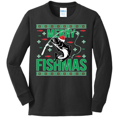 Merry Fishmas Kids Long Sleeve Shirt