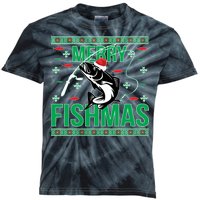 Merry Fishmas Kids Tie-Dye T-Shirt