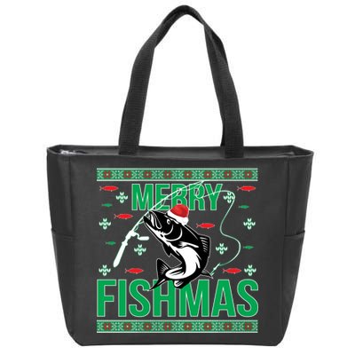 Merry Fishmas Zip Tote Bag