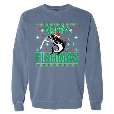 Merry Fishmas Garment-Dyed Sweatshirt