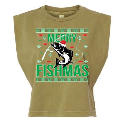 Merry Fishmas Garment-Dyed Women's Muscle Tee