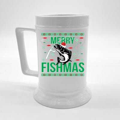 Merry Fishmas Beer Stein