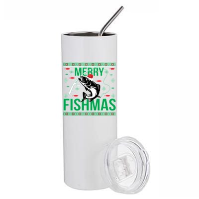 Merry Fishmas Stainless Steel Tumbler