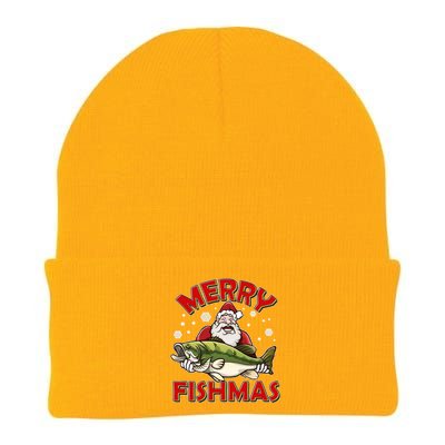 Merry Fishmas Christmas Fish Santa Knit Cap Winter Beanie