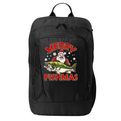 Merry Fishmas Christmas Fish Santa City Backpack