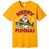 Merry Fishmas Christmas Fish Santa Premium T-Shirt