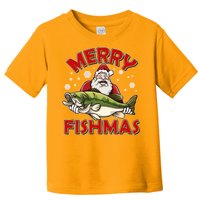 Merry Fishmas Christmas Fish Santa Toddler T-Shirt