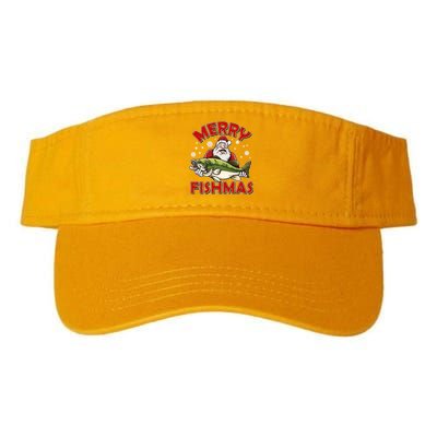 Merry Fishmas Christmas Fish Santa Valucap Bio-Washed Visor