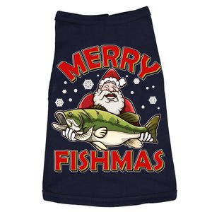 Merry Fishmas Christmas Fish Santa Doggie Tank