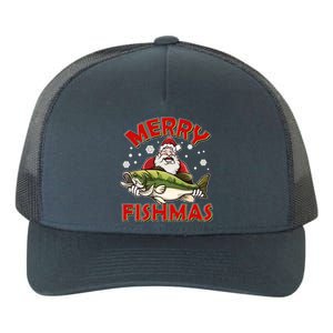 Merry Fishmas Christmas Fish Santa Yupoong Adult 5-Panel Trucker Hat