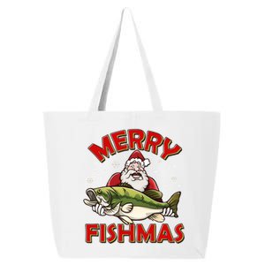 Merry Fishmas Christmas Fish Santa 25L Jumbo Tote