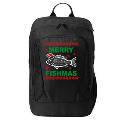 Merry Fishmas Ugly Christmas City Backpack