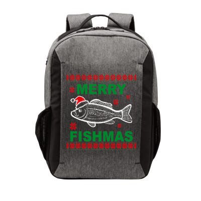 Merry Fishmas Ugly Christmas Vector Backpack