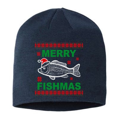 Merry Fishmas Ugly Christmas Sustainable Beanie