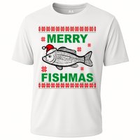 Merry Fishmas Ugly Christmas Cooling Performance Crew T-Shirt