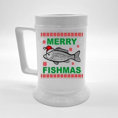 Merry Fishmas Ugly Christmas Beer Stein