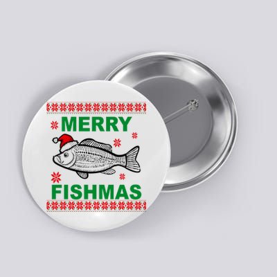 Merry Fishmas Ugly Christmas Button