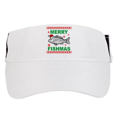 Merry Fishmas Ugly Christmas Adult Drive Performance Visor