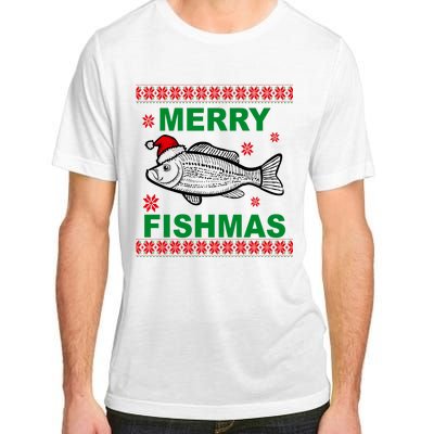 Merry Fishmas Ugly Christmas Adult ChromaSoft Performance T-Shirt