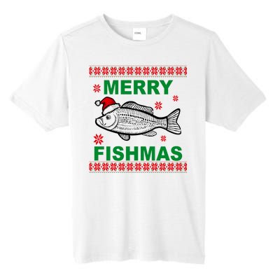 Merry Fishmas Ugly Christmas Tall Fusion ChromaSoft Performance T-Shirt