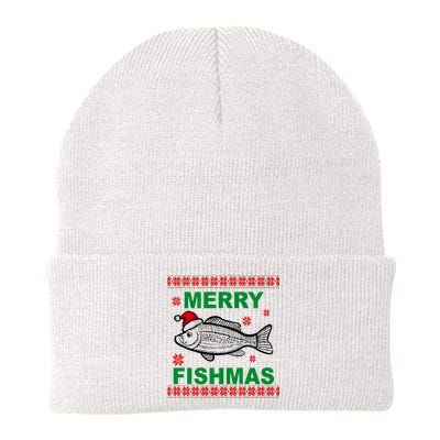 Merry Fishmas Ugly Christmas Knit Cap Winter Beanie