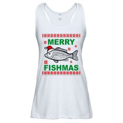 Merry Fishmas Ugly Christmas Ladies Essential Flowy Tank