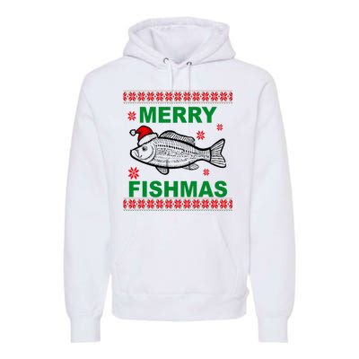 Merry Fishmas Ugly Christmas Premium Hoodie