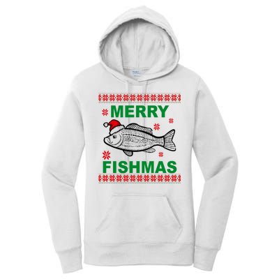 Merry Fishmas Ugly Christmas Women's Pullover Hoodie