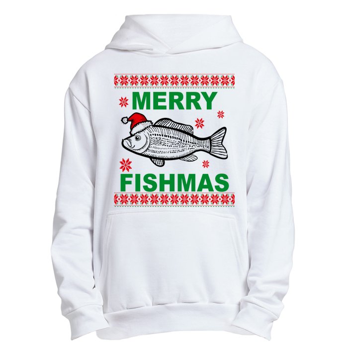 Merry Fishmas Ugly Christmas Urban Pullover Hoodie