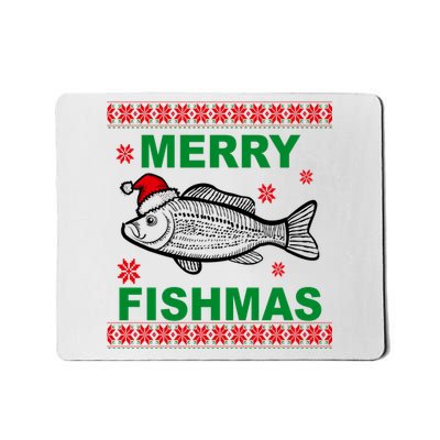 Merry Fishmas Ugly Christmas Mousepad