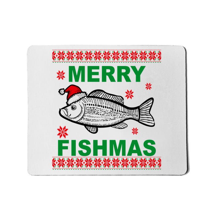 Merry Fishmas Ugly Christmas Mousepad