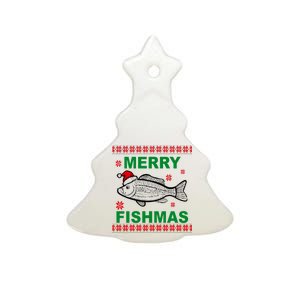 Merry Fishmas Ugly Christmas Ceramic Tree Ornament