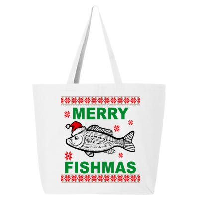 Merry Fishmas Ugly Christmas 25L Jumbo Tote