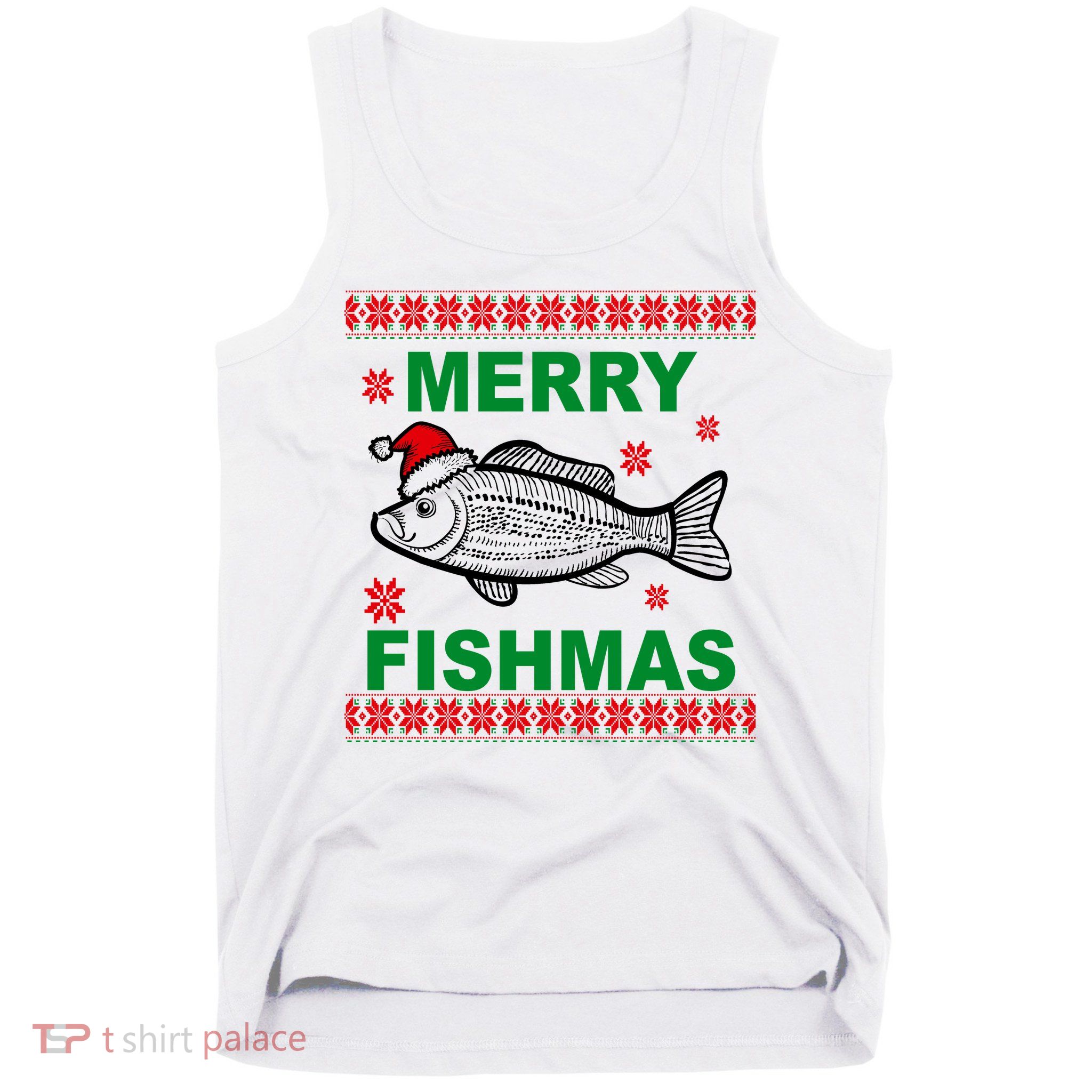 Merry Fishmas Ugly Christmas Tank Top
