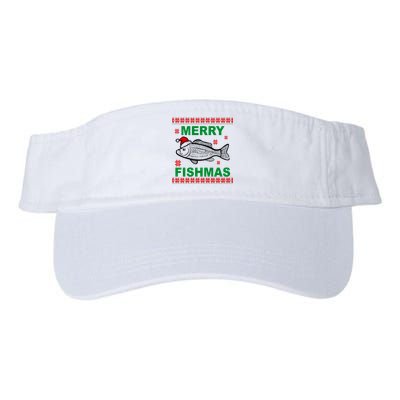 Merry Fishmas Ugly Christmas Valucap Bio-Washed Visor