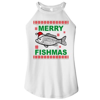 Merry Fishmas Ugly Christmas Women's Perfect Tri Rocker Tank