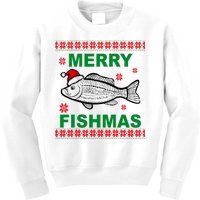 Merry Fishmas Ugly Christmas Kids Sweatshirt