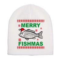 Merry Fishmas Ugly Christmas Short Acrylic Beanie