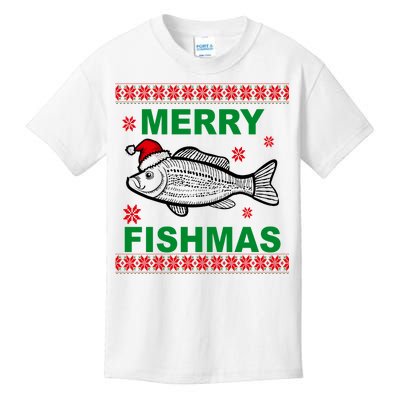 Merry Fishmas Ugly Christmas Kids T-Shirt