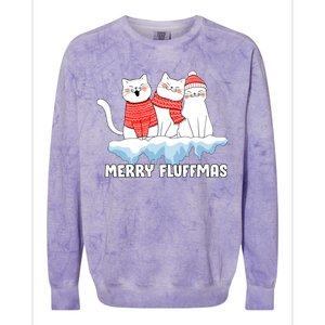 Merry Fluffmas Christmas Colorblast Crewneck Sweatshirt