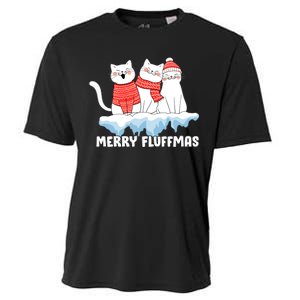 Merry Fluffmas Christmas Cooling Performance Crew T-Shirt