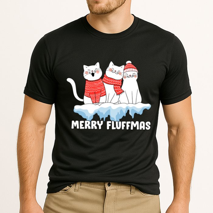 Merry Fluffmas Christmas Cooling Performance Crew T-Shirt