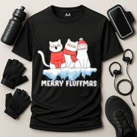 Merry Fluffmas Christmas Cooling Performance Crew T-Shirt