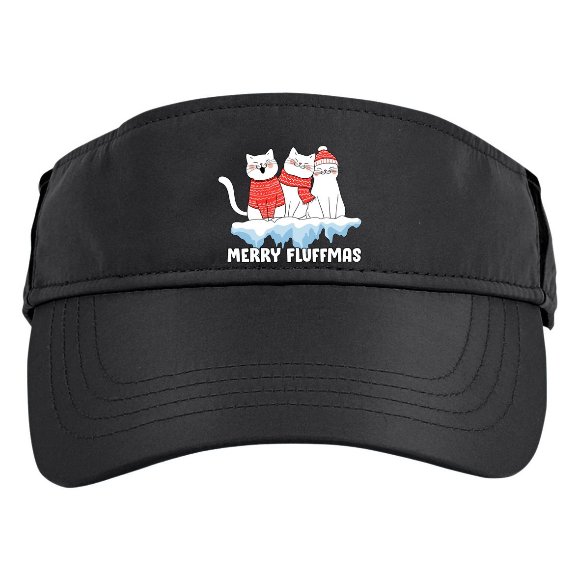Merry Fluffmas Christmas Adult Drive Performance Visor