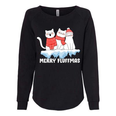 Merry Fluffmas Christmas Womens California Wash Sweatshirt