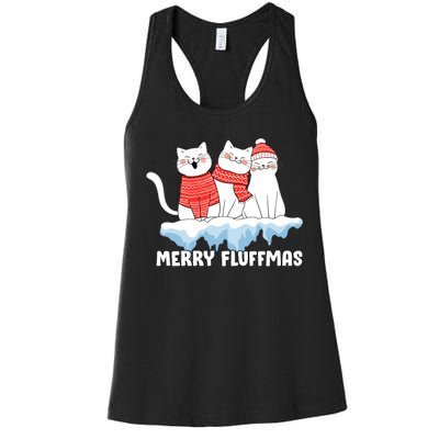 Merry Fluffmas Christmas Women's Racerback Tank